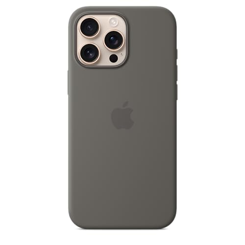 Apple Coque en Silicone avec MagSafe pour iPhone 16 Pro Max - Gris minéral ​​​​​​​