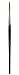 da Vinci Graphic Design Series 1105 Lettering Brush, Round Sharp Tip Kolinsky Red Sable with Black Handle, Size 8