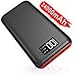 Power Bank Portable Charger- 24000mAh High Capacity with Digital Display LCD Screen, 3 USB Output & Dual Input, External Battery Pack Compatible with All the Phone