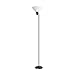 Adesso Home 3677-01 Transitional One Light Floor Lamp from Swivel Collection in Black Finish, Table