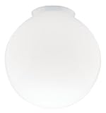 8-Inch White Glass Globe - 4-Inch Fitter Opening (8-Inch, Gloss White)