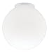 8-Inch White Glass Globe - 4-Inch Fitter Opening (8-Inch, Gloss White)