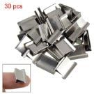Skillcraft, Clam Clips Refill, Large, Stainless Steel, 35/Box