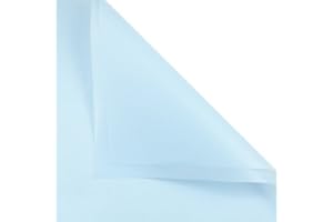 BBJ WRAPS Korean Style Flower Wrapping Paper Floral Bouquet Gift Packaging Supplies Multi Colors 20 Counts (Water blue)