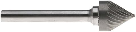 1/4" Style J 60 degree Cone Shape 1/4" Shank Single Cut Carbide Burr SJ-1