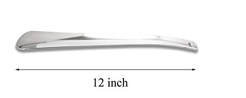 Shoe Horn Shoehorn Metal Shoe Horns - 12 Inch Long Shoe Horn, Heavy Duty Stainless Metal Shoe Horn for Men Women Kids Seniors - Thumbnail 2