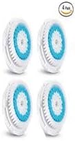 jfkj Cleansing Replacement Brush Heads 4 Pack Deep Pore Facial Mia 1, Mia2, Mia3 (Aria)，Alpha Fit, Pro, Plus (Blue)