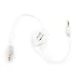 eTECH Collection 3 Pack of Retractable 3.5 mm Auxiliary Cable Cord,3.5mm to 3.5mm AUX Audio Cable,For Apple iPhone 6 Plus 5S/5C/5/4S/4, HTC ONE M7, M8... (White Color) -- Shipping From USA