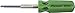 Picquic 48105 full-size SIXPAC Plus multi-bit screwdriver with seven bits, Gecko Green Opaque