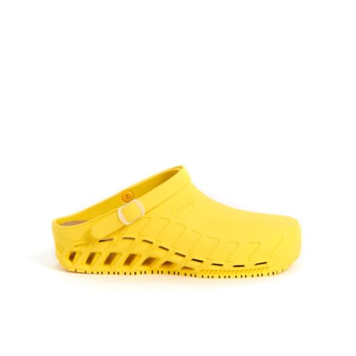 Scholl Clog Evo - Professionelle Sanitär-Clogs für Damen und Herren - Ultraleicht, Bequem und Atmungsaktiv, mit Rutschfester Sohle, Herausnehmbarer Memory-Einlegesohle und Drehbarem Riemen