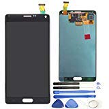 Comfine Replacement for Samsung Galaxy Note 4 LCD Display Screen + Touch Digitizer + Stylus Sensor Assembly, for N910A N910P N910T N910V N910R4 N910W8, Repair Tools + Samsung Logo, Black