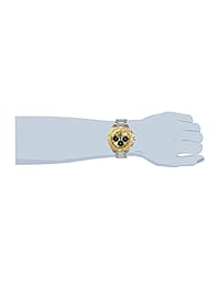 Invicta 22398 Speedway de hombres Cronógrafo Cuarzo Oro y pulsera de acero esfera de color negro reloj