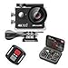 Muson MC2 Action Camera 4K WiFi Sports Camera DV Recorder 2.0'' Screen 12MP 170 Degree Wide Angle 30M Waterproof with 2.4G Remote Control and 19 Accessories Kits (Black)