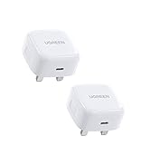 UGREEN 20W USB C Charger Plug 2 Pack Type C PD Fast Charge Power Adapter Compatible with iPhone 1...