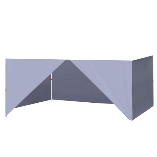 Eurmax USA Full Zippered Walls for 8x12 Easy Pop Up Canopy Tent,4 Walls ONLY(Gr…