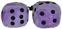 Premier Lights Royal Purple Fuzzy Dice 3"