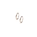 Sterling Silver Small Endless Hoop Earrings 8MM for Cartilage Nose and Lips Rose Gold Tone