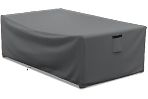 STARTWO Patio Furniture Covers Outdoor Sectional Sofa Couch Set Covers Waterproof Heavy Duty Outside Rectangular Garden Dining Table Chair Set Cover