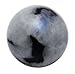 Jet Rainbow Moonstone 45 - 50 mm Ball Sphere Gemstone A+ Hand Carved Crystal Altar Healing Devotional Focus Spiritual Chakra Cleansing Metaphysical Jet International Crystal Therapy Booklet