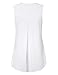 Timeson Ladies Sleeveless Blouse,White Tunics Tanks Dress Shirts for Business Work Clothes for Office Wear Chiffon Blouses Casual Formal Attire Long Career Cami Silk Tops Flowy Summer Professional