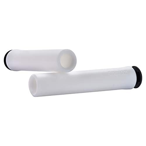 zonkie Bicycle Handlebar Grips 1 Pair, Ergonomic Structure, Wheel MTB MXB Cycling Handlebar Grips (White, 30 mm)