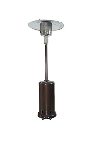 Baner Garden ASD-AG Outdoor Propane Patio Heater with Cover-Commercial Tall Hammered Finish Garden Standing LP Gas Porch and Deck, Gold