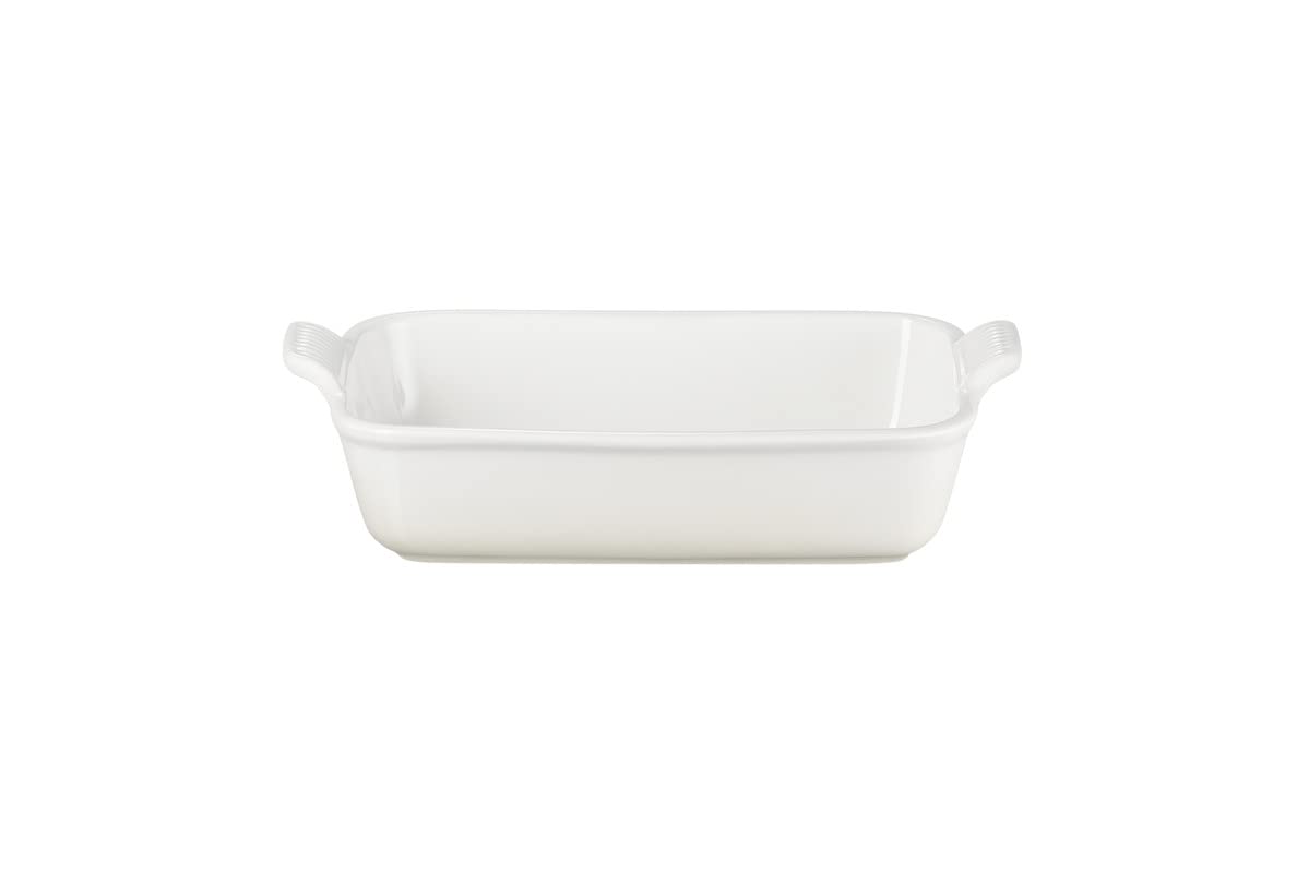 Le Creuset Heritage Rectangular Dish, Stoneware, 26 cm, 2.4 litres, Meringue, 71102267160001