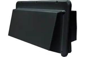 Camper Comfort RV Exterior Range Vent Exhaust Cover | Black | Outside Damper for Motorhome/Trailer/Camper