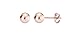 Sterling Silver Gold Rose Plated Round Ball Stud Earrings for Women Men Teen, 2mm-16mm