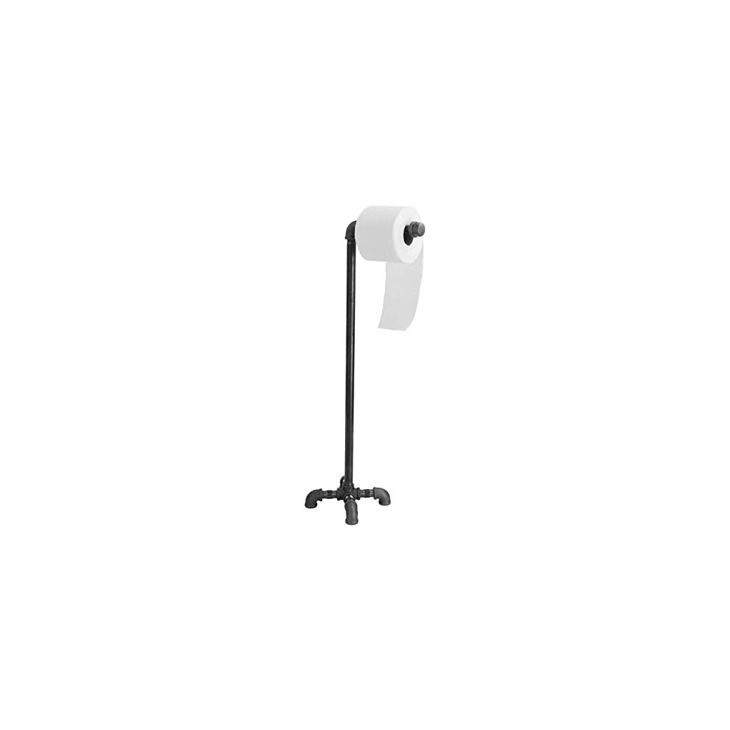 Pipe Décor Freestanding Industrial Toilet Paper Holder, Rustic