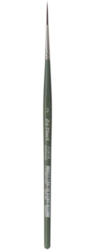 da VinciModeling Series 263 Forte Gaming and Craft Brush, Pointed Liner/Rigger Extra-Strong Synthetic with Blue-Green Handle, Size 2 (263-02)