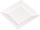 EMI Yoshi Koyal Square Salad Plates, 8-Inch, White, Set of 120