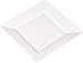 EMI Yoshi Koyal Square Salad Plates, 8-Inch, White, 10 plates per pack