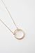 Honeycat Mini Karma Open Circle Orbit Necklace in 18k Rose Gold Plate | Minimalist, Delicate Jewelry (Rose Gold)
