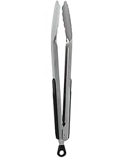 OXO Good Grips 12-Inch Stainless-Steel Locking Tongs, Multicolor
