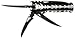 BladesUSA MC-1025 Fantasy Quad Folding Knife, Four Partially Serrated Bladed, Black/Silver Aluminum Handle, 5-1/2-Inch Closed