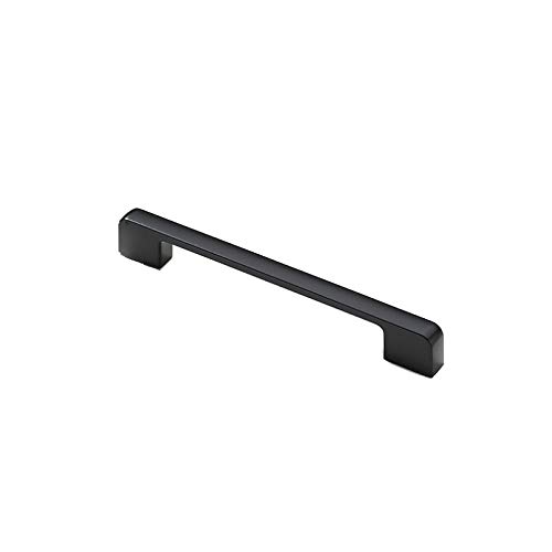 Zinc Alloy Matt Black Handle Cabinet Door Handles and Pulls Cupboard Wardrobe Kitchen Drawer Knobs(Hole Centers 160mm)