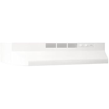 Broan-NuTone, White Broan 413001 ADA Capable Non-Ducted Under-Cabinet Range Hood, 30-Inch