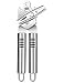 Kebley Stainless Steel Can Opener Manual Food-safe Good Gripswith Built-in Bottle Opener, T01, Silver primary