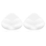 KissBobo Women's Bra Inserts Silicone Breast Enhancer Shaper Push up Bra Pads(Triangle,Clear )