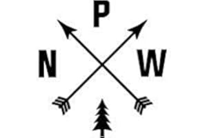 Chase Grace Studio Pacific Northwest Explore PNW Vinyl Decal Sticker|BLACK|Cars Trucks Vans SUV Laptops Wall Art|5.25" X 5.25"|CGS822