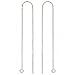 Sterling Silver Ear Threads Threaders 5 Inch with Bridge & Loop (1 Pair)