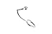 Stainless Steel Metal Anal Hook with Penis Ring for Male, Anal Plug,Penis Chastity Lock,Fetish Cock Ring (50mm)