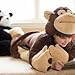 SnooZzoo Monkey children's stuffed animal sleeping bag. GIANT!! 66 inches tall.