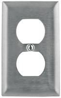 HUBBELL WIRING DEVICES SS8 WALL PLATE, 1 GANG (5 pieces)