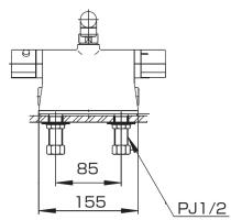 三栄水栓 【バス用混合栓】 サーモデッキシャワー混合栓 SK7850D-13