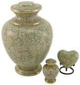 Hand Crafted Cloisonne Essence Opal Memorial Urn - Heart Keepsake - Includes FREE Liberty Microfiber Cloth
