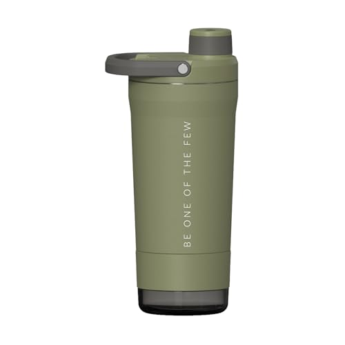 Coqueteleira Térmica ELLYM NUTRITION 600ml Com Compartimento Whey Inox Academia Profissional Shaker (Verde)