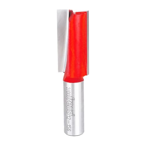 Freud 12-156: 3/4 (dia.) Double Flute Straight Bit with 1/2 shank, 1-1/2 carbide height,Red