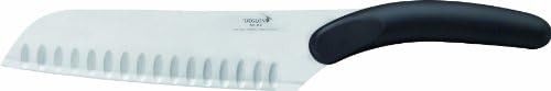 Deglon 7-Inch Silex Scalloped Santoku Knife, Fine Steel